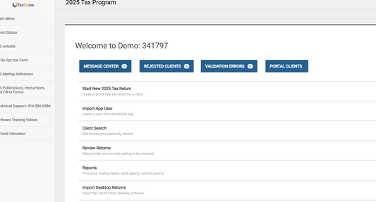 TAX SLAYER SOFTWARE WALKTHROUGH (REPLAY)