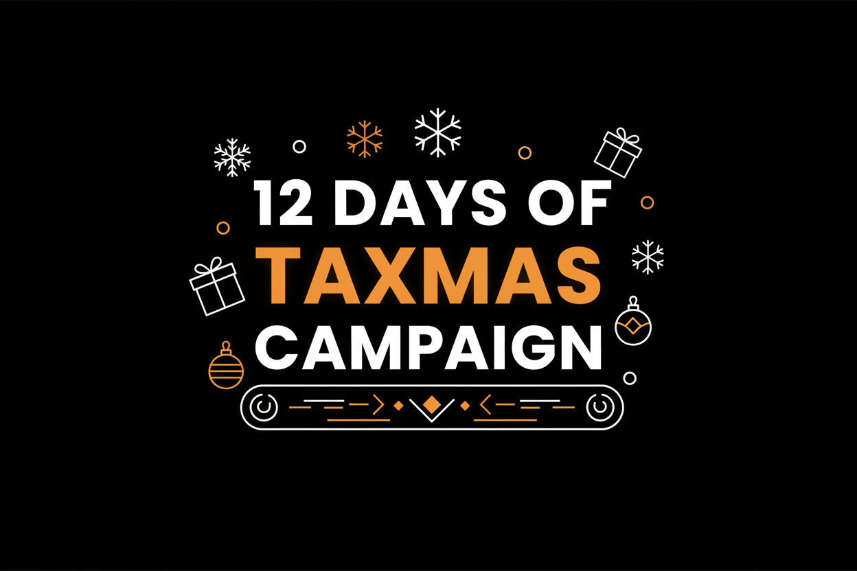 remove all text excepot 12 days of taxmas campaign