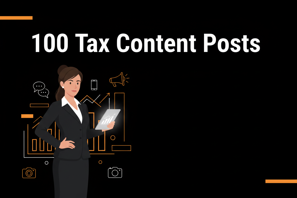 remove logo, and other text except 100 tax content post